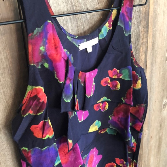 Eliot Silk Floral Layered Sleeveless Blouse Small - Picture 2 of 11